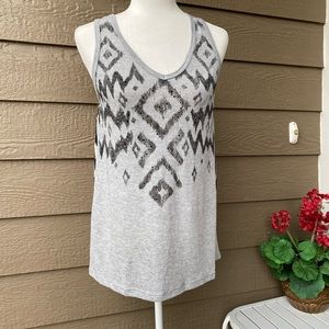 Vocal tank top/ tunic women’s gray chiffon, size S